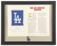 1988 Los Angeles Dodgers Custom Framed Commemorative Patch Display with Matching Logo Pin at PristineAuction.com