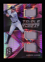 Aaron Judge 2017 Panini Spectra Triple Threat Materials Pink #6 #4/49 RC at PristineAuction.com