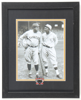 Babe Ruth & Ty Cobb 1927 World Series Custom Framed Photo Display with 1927 World Series Pin at PristineAuction.com