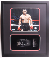 Mike Tyson Signed Custom Framed Shadowbox Everlast Boxing Glove Display (Tyson & JSA) at PristineAuction.com