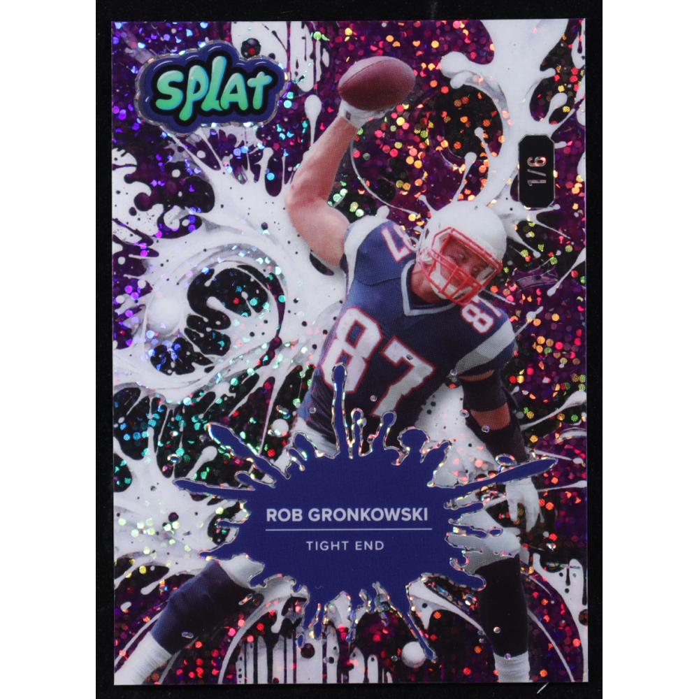 Rob Gronkowski 2025 Wild Card Splat Purple Sparkle #SBPUR03RG #1/6 at PristineAuction.com