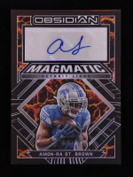 Amon-Ra St. Brown 2022 Panini Obsidian Magmatic Signatures #19 #095/100 at PristineAuction.com