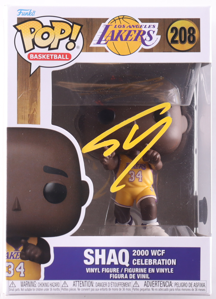 Shaquille O'Neal Signed "Lakers" #208 Shaq 2000 WCF Celebration Funko Pop! Vinyl Figure (Beckett) at PristineAuction.com Shaquille O'Neal Signed "Lakers" #208 Shaq 2000 WCF Celebration Funko Pop! Vinyl Figure (Beckett) at PristineAuction.com