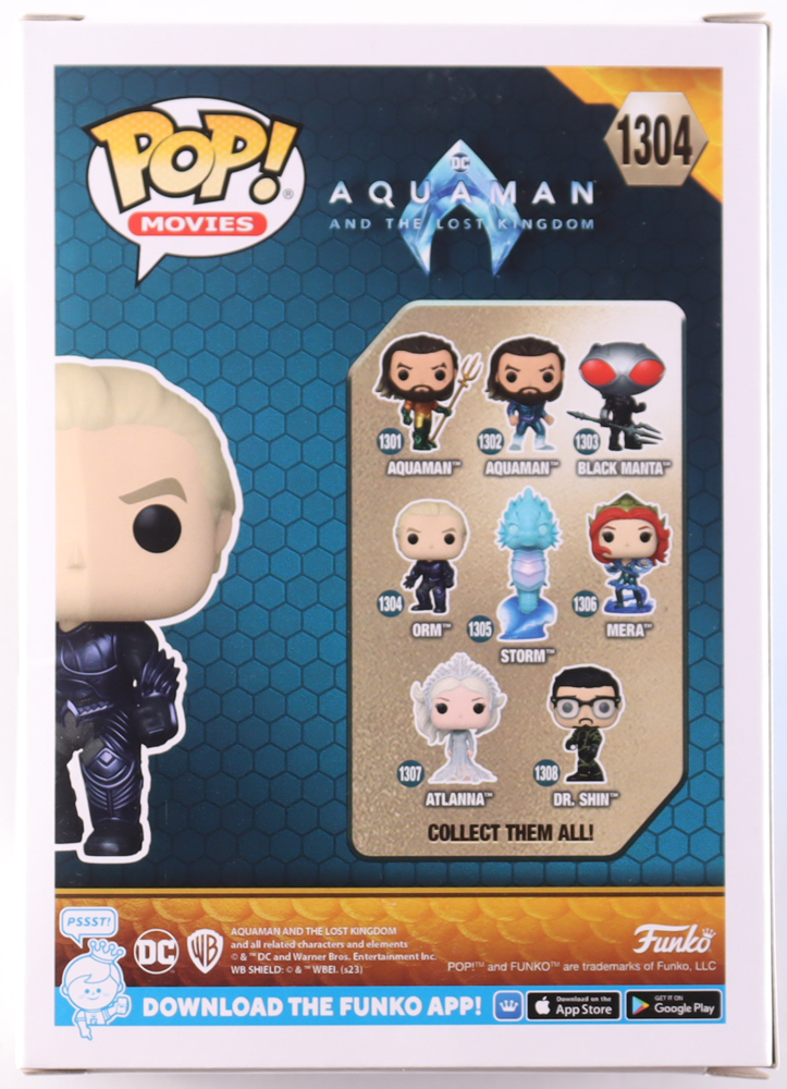 Patrick Wilson Signed "Aquaman" Orm #1304 Funko Pop! Vinyl Figure (Beckett) at PristineAuction.com Patrick Wilson Signed "Aquaman" Orm #1304 Funko Pop! Vinyl Figure (Beckett) at PristineAuction.com