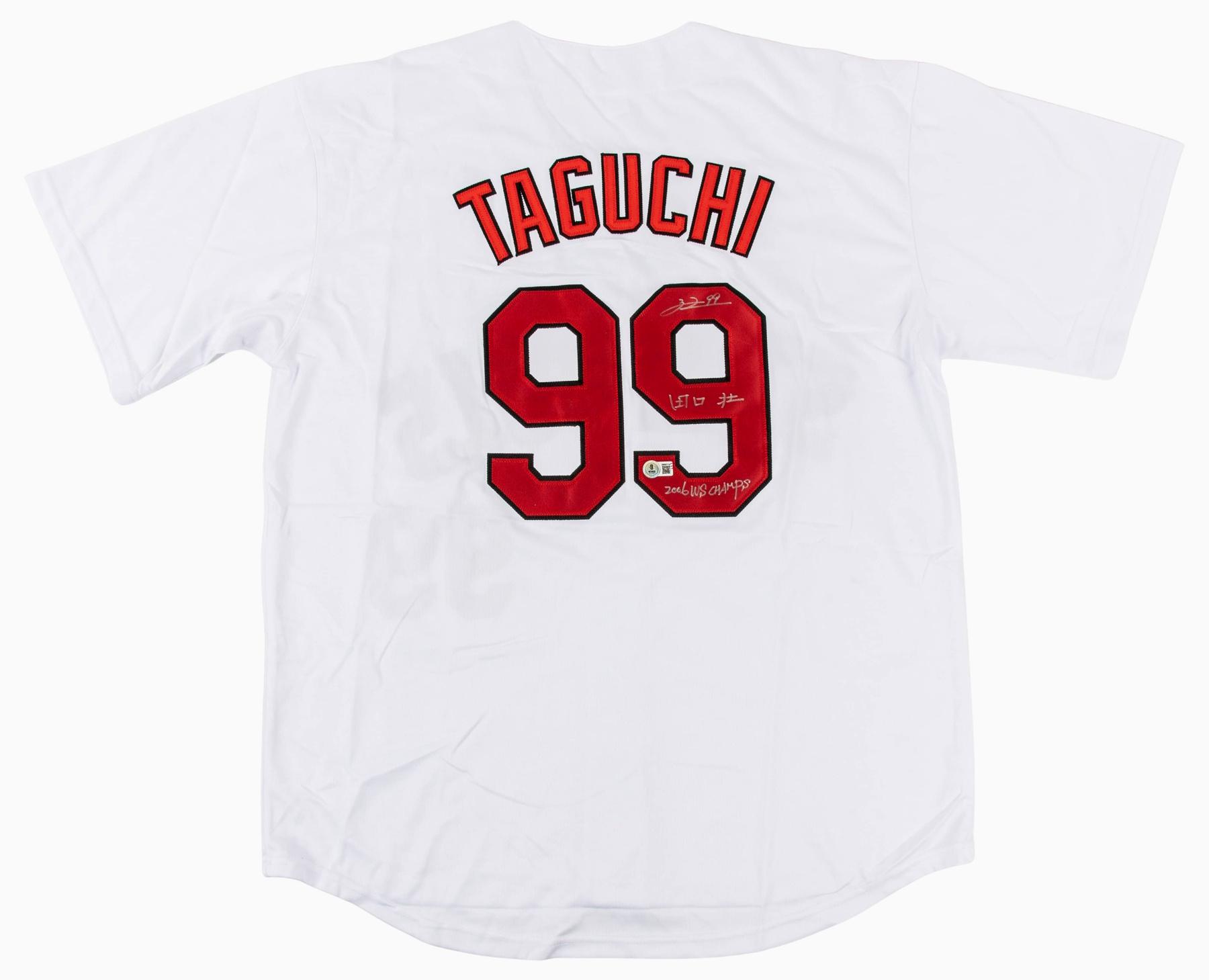 So Taguchi Signed & Kenji-Signed Custom Jersey "2006 WS Champs" (Beckett) at PristineAuction.com So Taguchi Signed & Kenji-Signed Custom Jersey "2006 WS Champs" (Beckett) at PristineAuction.com