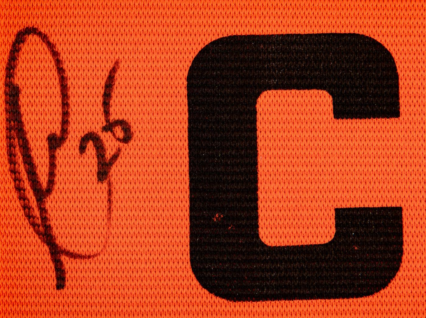 Thomas Muller Signed Orange Armband (Beckett) at PristineAuction.com Thomas Muller Signed Orange Armband (Beckett) at PristineAuction.com