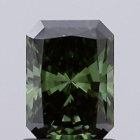 1.00 Carats Lab Grown FANCY DEEP GREEN Diamond Loose SI1 | $2,200 Estimated Retail Value (UGL & IGI Certs) | Radiant Cut at PristineAuction.com
