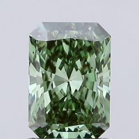 1.08 Carats Lab Grown FANCY VIVID GREEN Diamond Loose SI1 | $2,400 Estimated Retail Value (UGL & IGI Certs) | Radiant Cut at PristineAuction.com