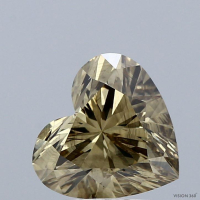 2.06 Carats Lab Grown FANCY INTENSE GRAYISH YELLOW Diamond Loose SI1 | $4,300 Estimated Retail Value (UGL & IGI Certs) | Heart Cut at PristineAuction.com