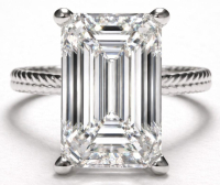 10.09 Carats Lab Grown Diamond Ring F, VVS2 | $15,650 Estimated Retail Value (UGL & IGI Certs) | Emerald Cut| Brand New at PristineAuction.com