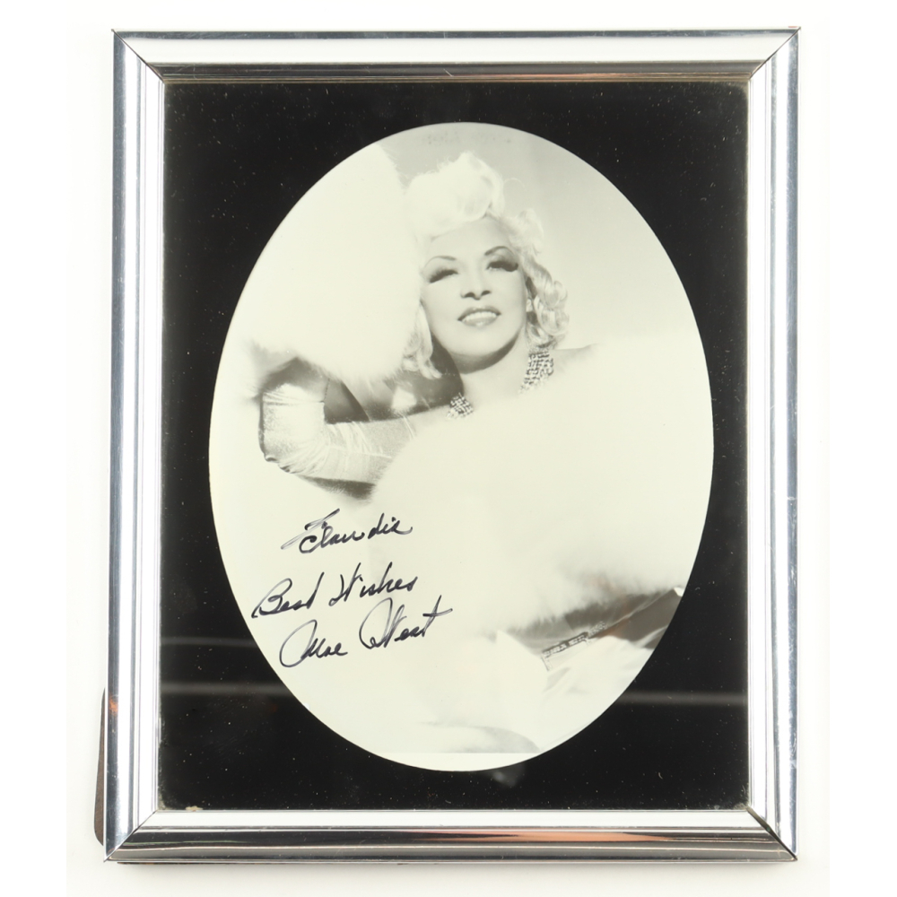 Mae West Signed Custom Framed Photo Inscribed "Claudia, Best Wishes" (Beckett) at PristineAuction.com
