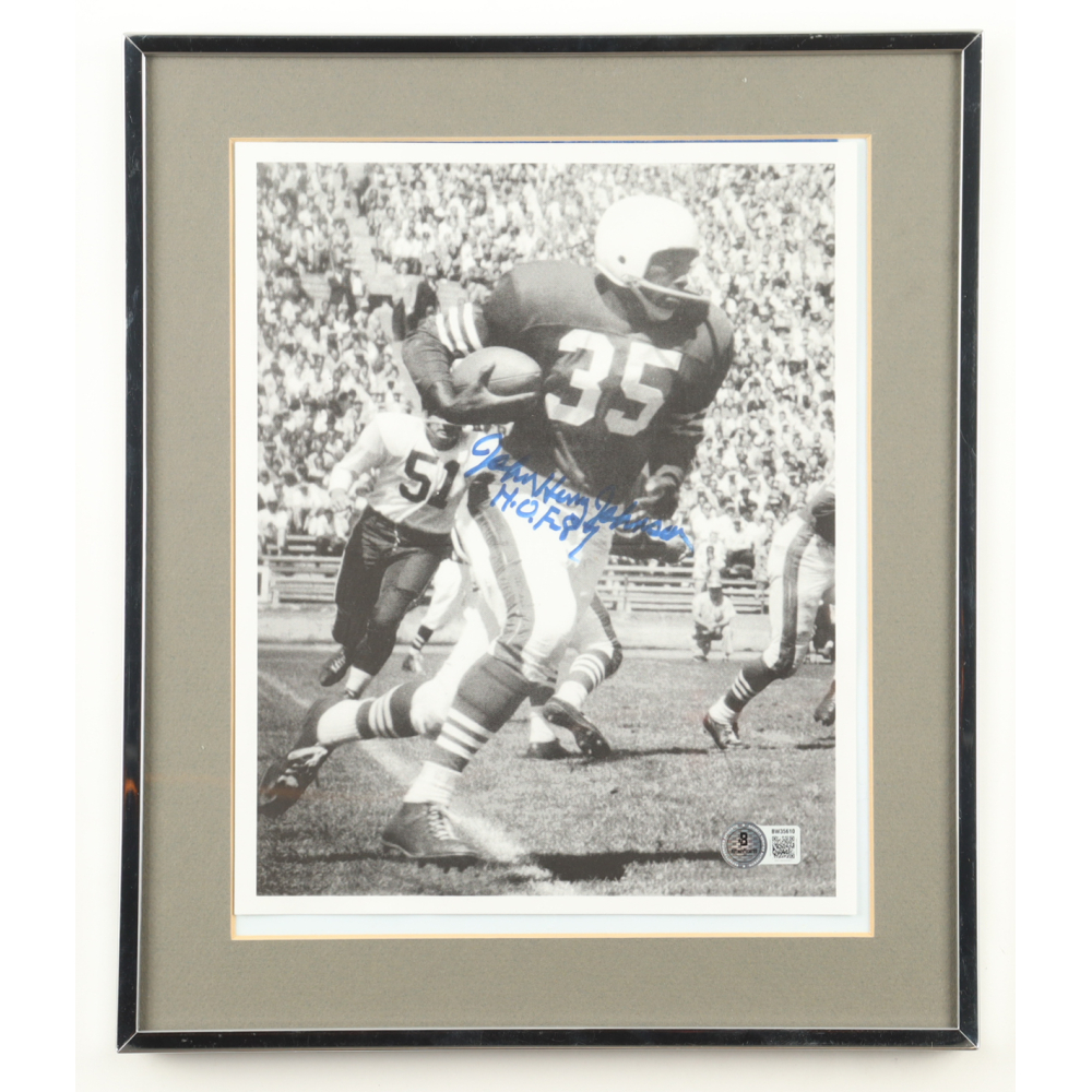 John Henry Johnson Signed 49ers Custom Framed Photo Inscribed "H.O.F. 87" (Beckett) at PristineAuction.com