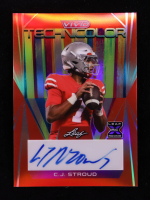 C.J. Stroud 2023 Leaf Vivid Technicolor Autographs Prismatic Red #TCJS #4/8 RC at PristineAuction.com