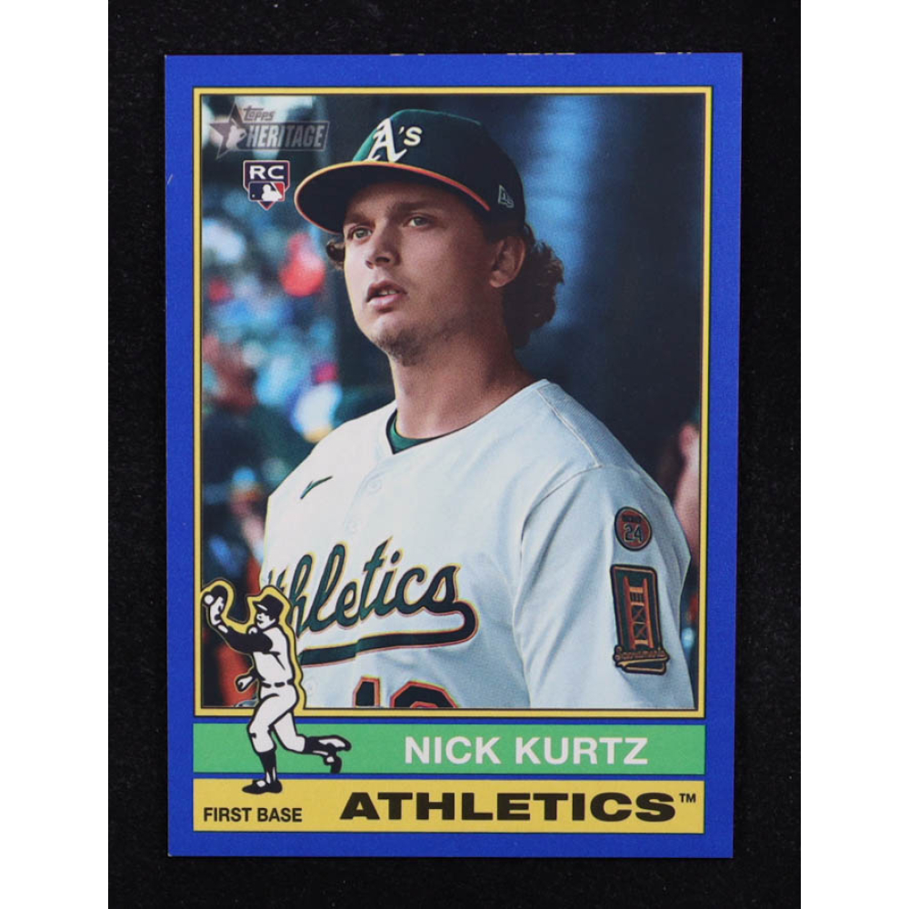 Nick Kurtz 2025 Topps Heritage Dark Blue Border #700 RC at PristineAuction.com