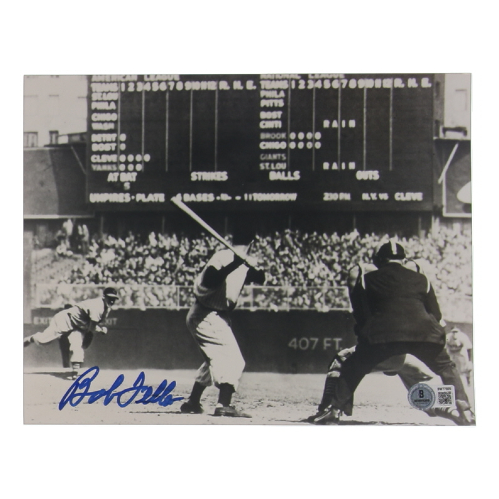 Bob Feller Signed Indians 8x10 Photo (Beckett) at PristineAuction.com
