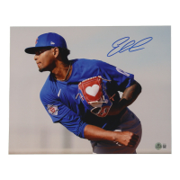 Edward Cabrera Signed Cubs 11x14 Photo (Beckett) at PristineAuction.com