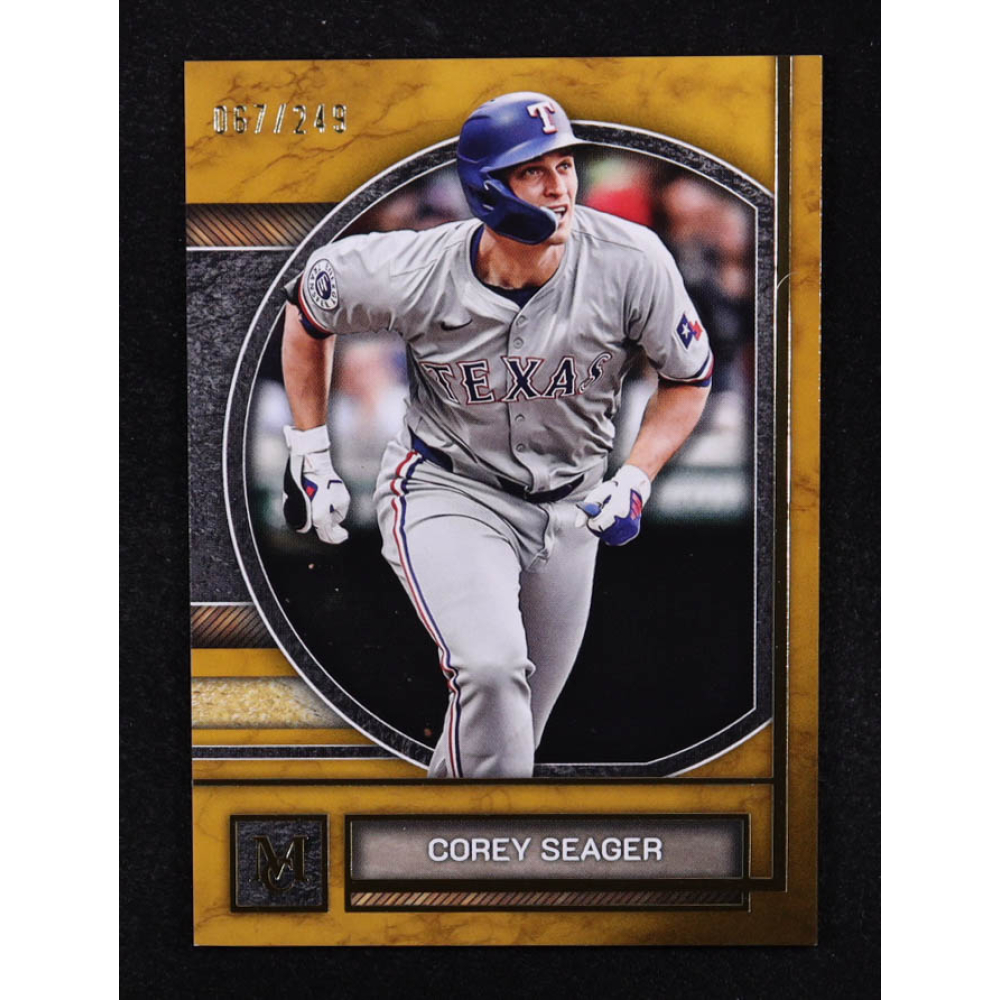Corey Seager 2025 Topps Museum Collection Gold #74 #067/249 at PristineAuction.com