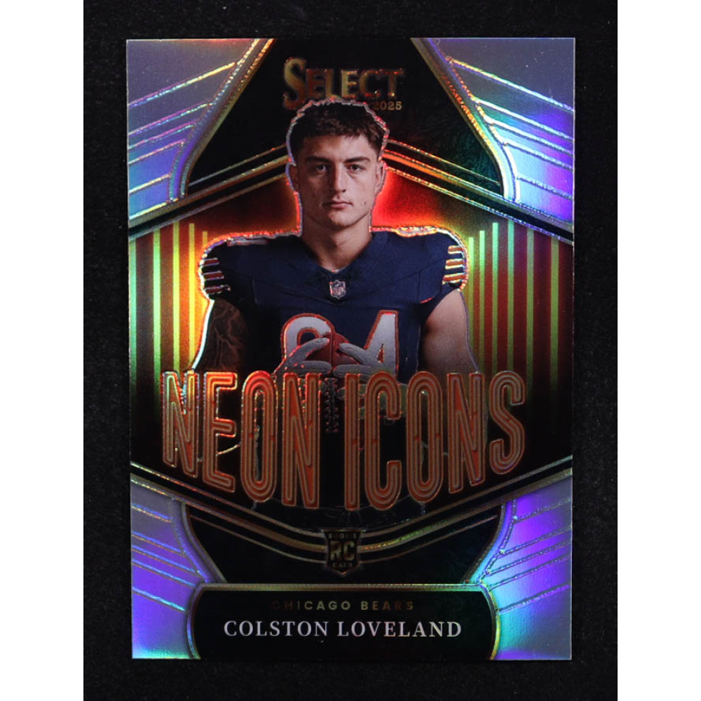 Colston Loveland 2025 Panini Select Neon Icons #3 RC at PristineAuction.com