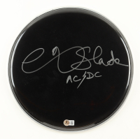 Chris Slade Signed Drumhead Inscribed "AC/DC" (Beckett) at PristineAuction.com