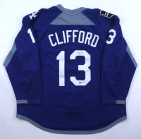 Kyle Clifford Signed "Dodgers Theme" Kings Reebok Authentic Jersey (Beckett) at PristineAuction.com