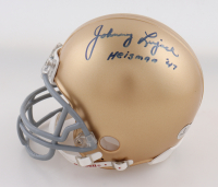 Johnny Lujack Signed Notre Dame Fighting Irish Mini Helmet Inscribed "Heisman '47" (Beckett) at PristineAuction.com