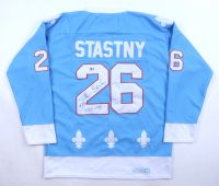 Peter Stastny Signed Nordiques CCM Authentic Jersey Inscribed "HOF 98" (Beckett) at PristineAuction.com