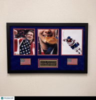 Jack Hughes Team USA Hockey Team Custom Framed Photo Display at PristineAuction.com