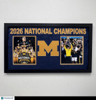 2026 Michigan Wolverines National Champions Custom Framed Photo Display at PristineAuction.com