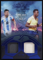 Lionel Messi / Pele 2025 Leaf ITG Used Sports In the Beautiful Game Used Memorabilia Blue #B28 #24/45 at PristineAuction.com