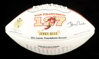Jerry Rice Signed 49ers 127 Career Touchdown Record Logo Football (Beckett) at PristineAuction.com