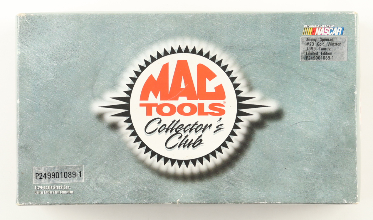 Jimmy Spencer 1999 LE NASCAR #23 Gold Winston Taurus 1:24 Die-Cast Car at PristineAuction.com Jimmy Spencer 1999 LE NASCAR #23 Gold Winston Taurus 1:24 Die-Cast Car at PristineAuction.com