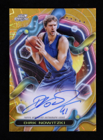 Dirk Nowitzki 2023-24 Topps Cosmic Chrome Autographs Refractors Gold Interstellar Refractors #CCAVDN #15/50 at PristineAuction.com
