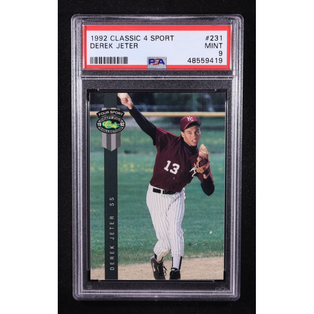 Derek Jeter 1992 Classic Four Sport #231 RC (PSA 9) at PristineAuction.com
