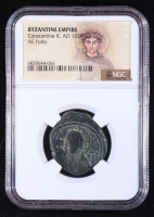 Byzantine Empire Constantine X, AD 1059-69 AE Follis (NGC) at PristineAuction.com
