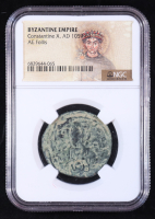 Byzantine Empire Constantine X, AD 1059-67 AE Follis (NGC) at PristineAuction.com
