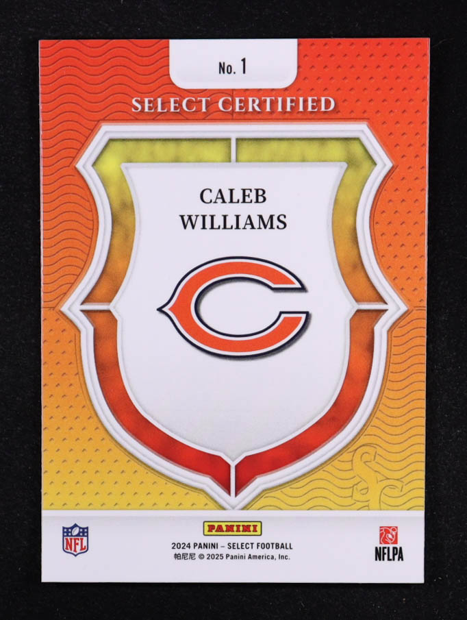 Caleb Williams 2024 Select Select Certified Rookies #1 RC at PristineAuction.com Caleb Williams 2024 Select Select Certified Rookies #1 RC at PristineAuction.com