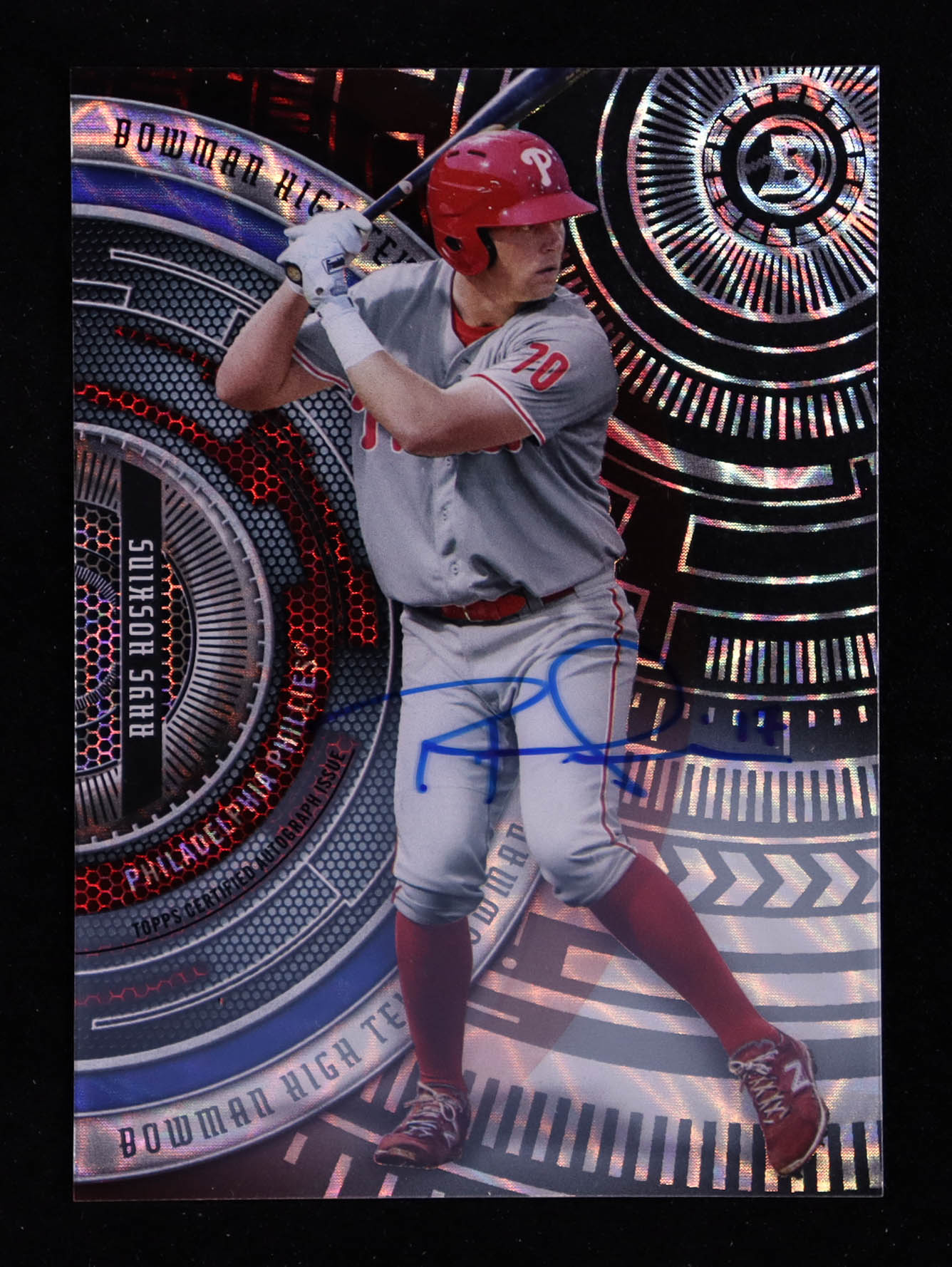 Rhys Hoskins 2017 Bowman High Tek Autographs #BHTRH at PristineAuction.com Rhys Hoskins 2017 Bowman High Tek Autographs #BHTRH at PristineAuction.com