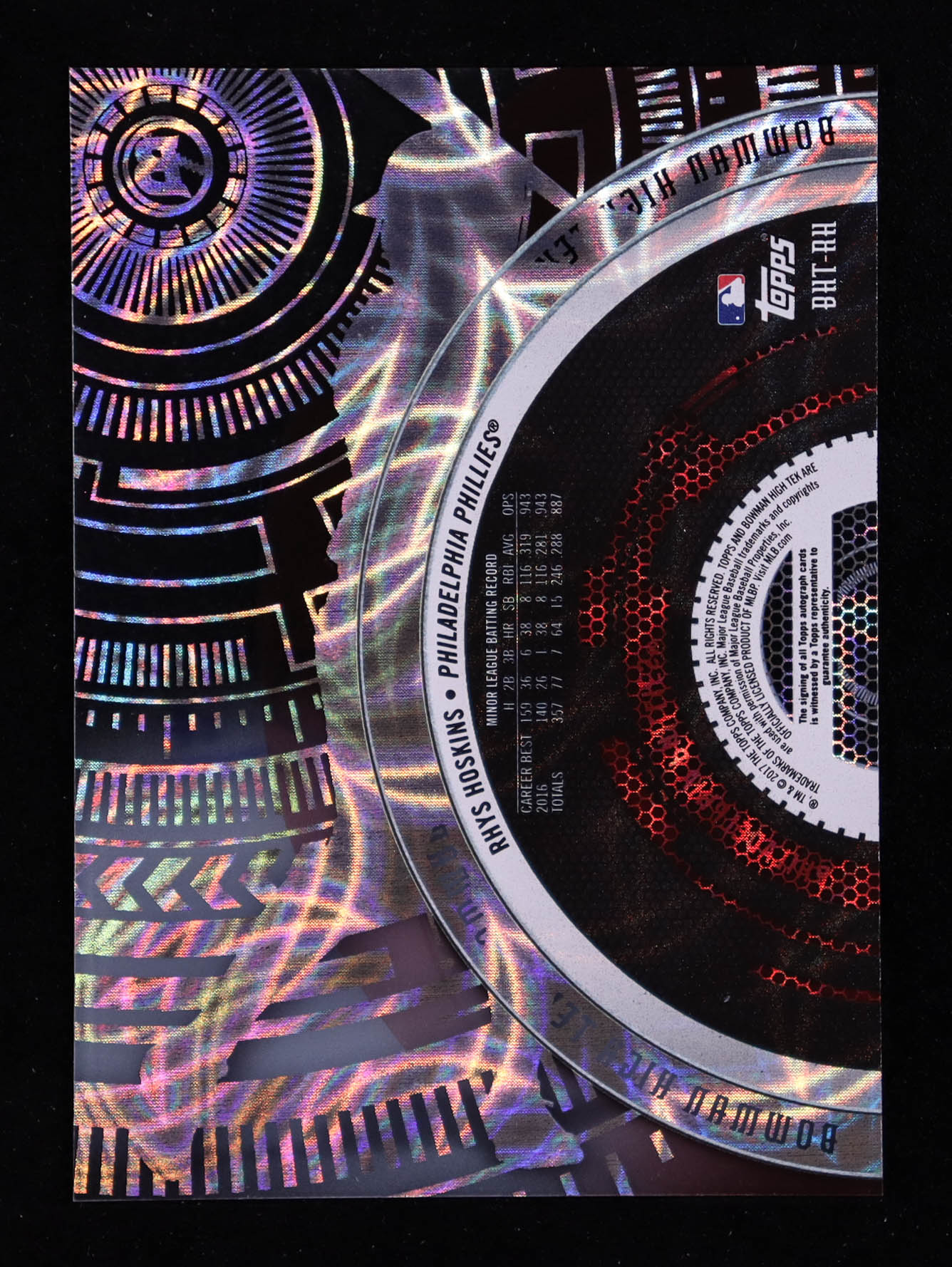 Rhys Hoskins 2017 Bowman High Tek Autographs #BHTRH at PristineAuction.com Rhys Hoskins 2017 Bowman High Tek Autographs #BHTRH at PristineAuction.com