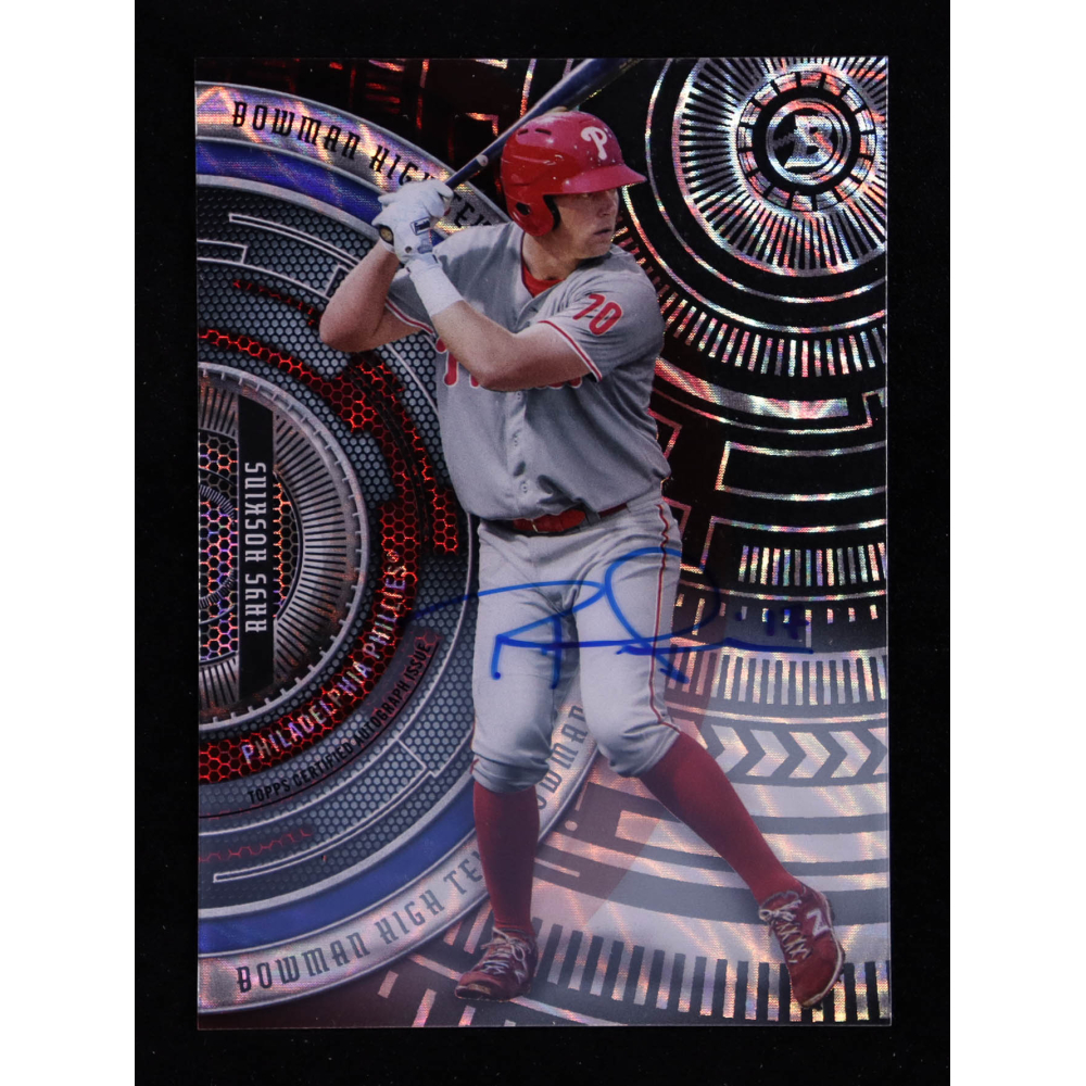 Rhys Hoskins 2017 Bowman High Tek Autographs #BHTRH at PristineAuction.com