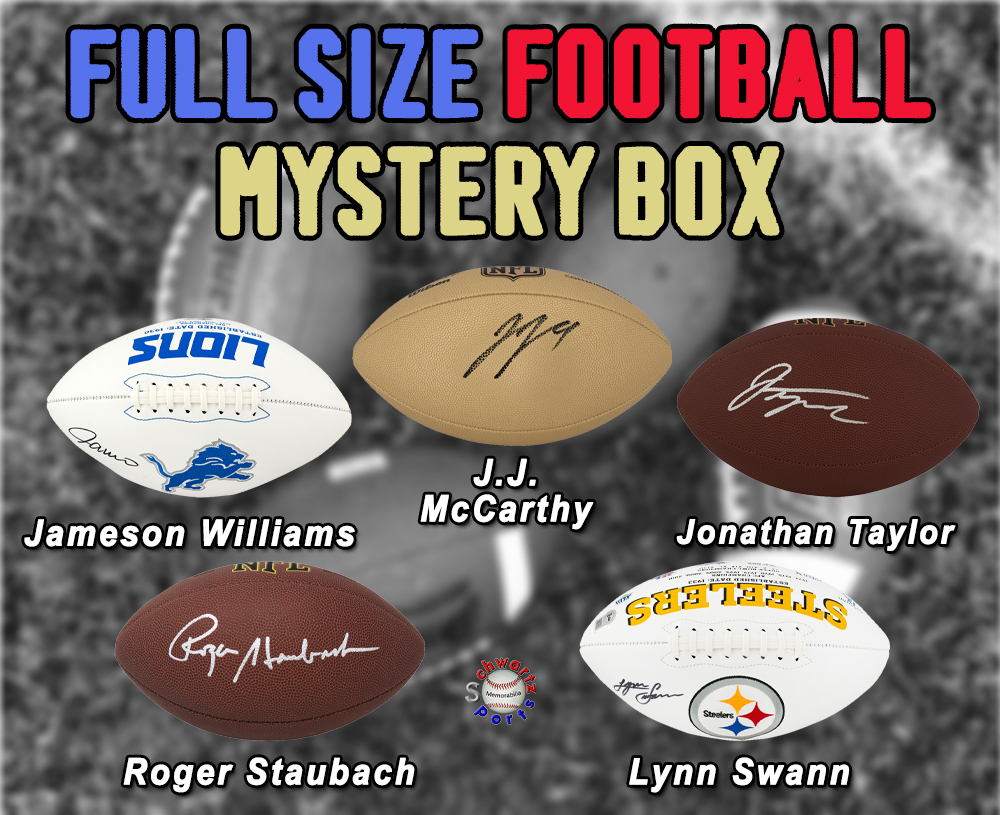 Full Size Football Signed Mystery Box - Series 44 (Limited to 150) – Schwartz Sports at PristineAuction.com Full Size Football Signed Mystery Box - Series 44 (Limited to 150) – Schwartz Sports at PristineAuction.com