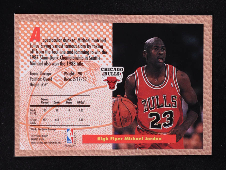 1992 Fleer Tony's Pizza Michael Jordan at PristineAuction.com 1992 Fleer Tony's Pizza Michael Jordan at PristineAuction.com