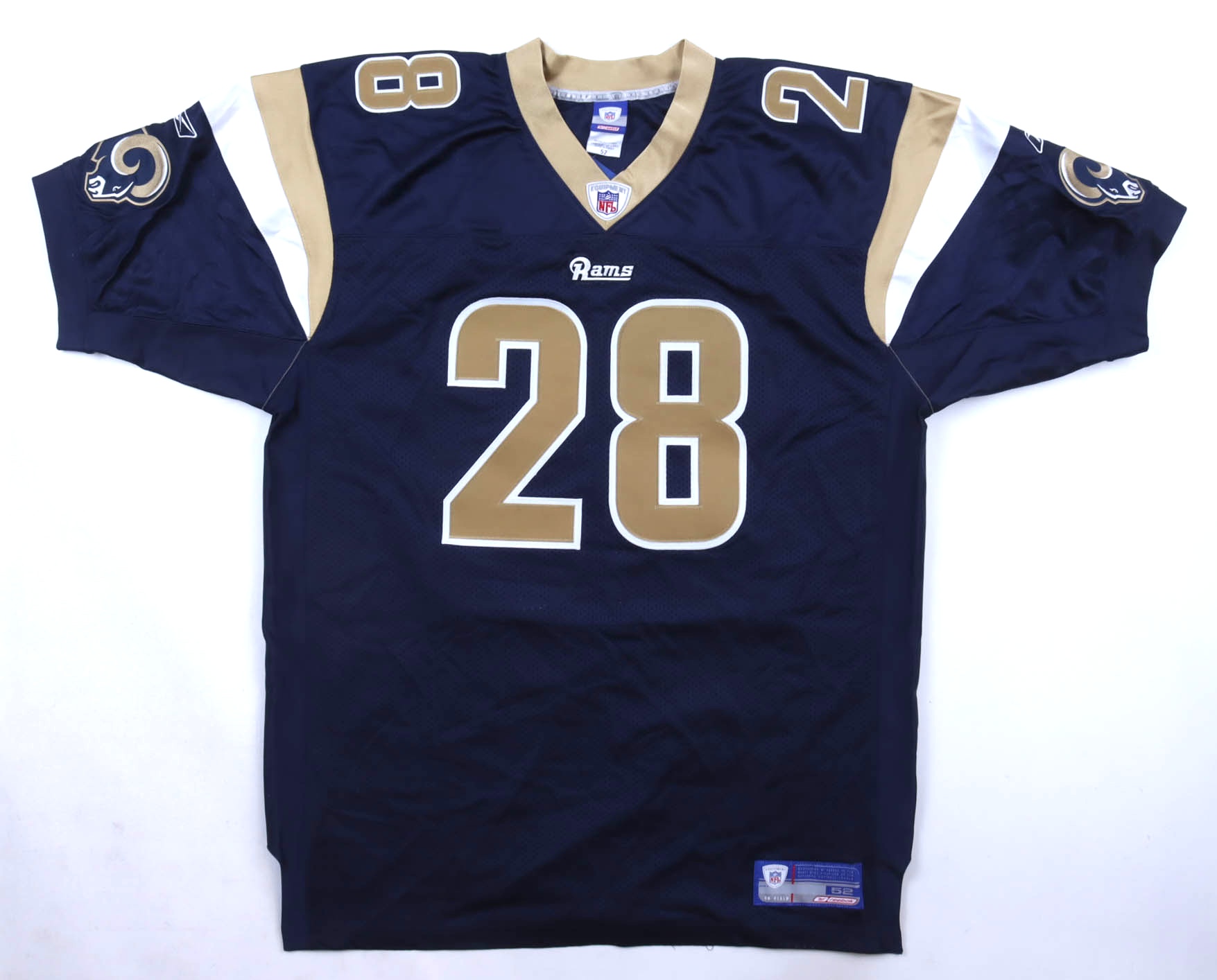 Marshall Faulk Signed Rams Reebok Authentic Jersey Inscribed "2000 NFL MVP" (Beckett) at PristineAuction.com Marshall Faulk Signed Rams Reebok Authentic Jersey Inscribed "2000 NFL MVP" (Beckett) at PristineAuction.com