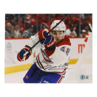 Lane Hutson Signed Canadiens 8x10 Photo (Beckett) at PristineAuction.com