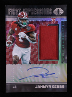 Jahmyr Gibbs 2023 Panini Chronicles Draft Picks Illusions First Impressions Autographed Memorabilia #7 #026/125 RC at PristineAuction.com