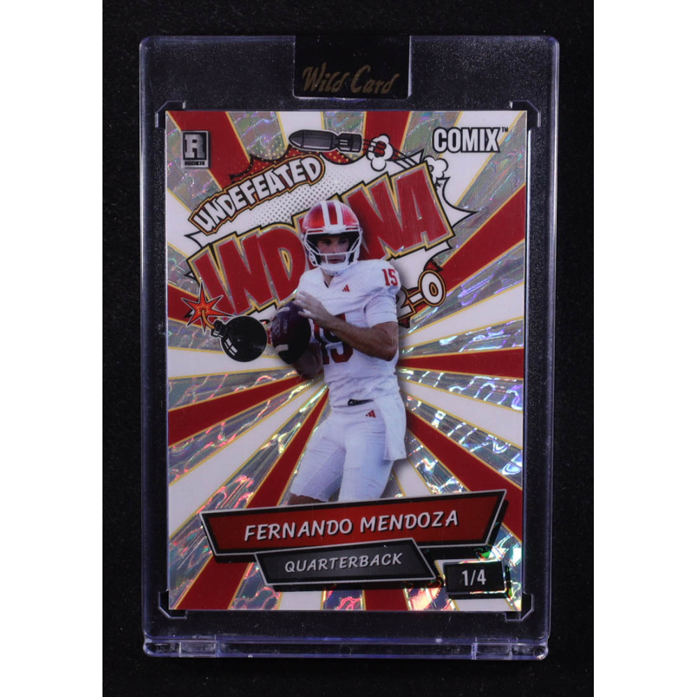 Fernando Mendoza 2025 Wild Card Comix Indiana Lava #FM010 #1/4 RC at PristineAuction.com