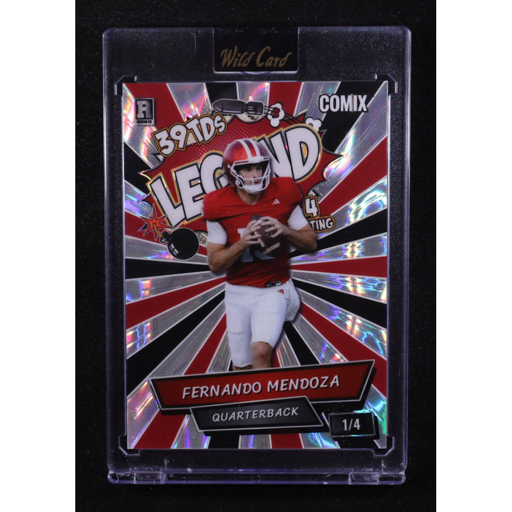 Fernando Mendoza 2025 Wild Card Comix Legend Lava #FM01 #1/4 RC at PristineAuction.com