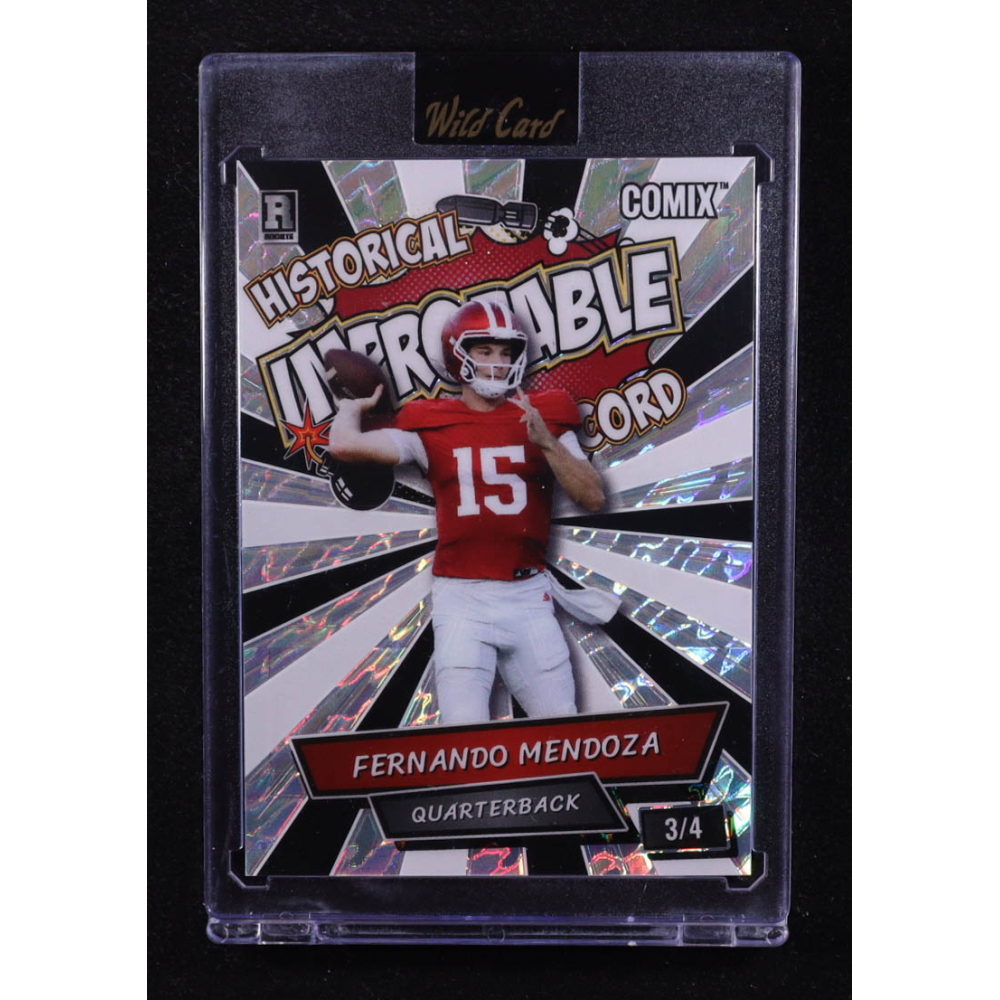Fernando Mendoza 2025 Wild Card Comix Improbable Island #FM02 #3/4 RC at PristineAuction.com