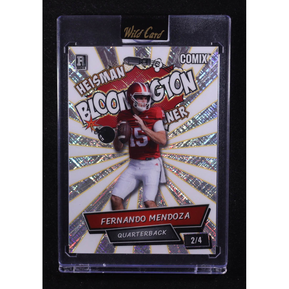 Fernando Mendoza 2025 Wild Card Comix Bloomington Cross Hatch #FM06 #2/4 RC at PristineAuction.com