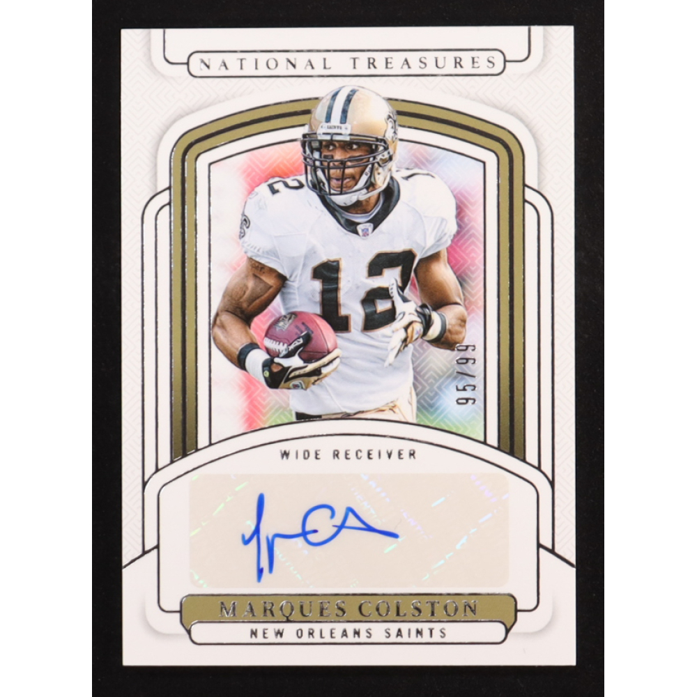 Marques Colston 2024 Panini National Treasures Signatures #51 #95/99 at PristineAuction.com