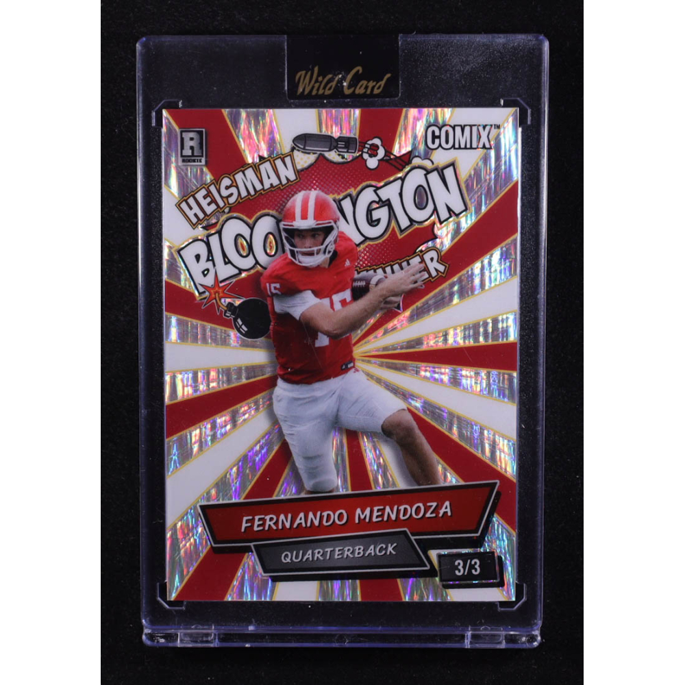 Fernando Mendoza 2025 Wild Card Comix Bloomington Shock #FM08 #3/3 RC at PristineAuction.com